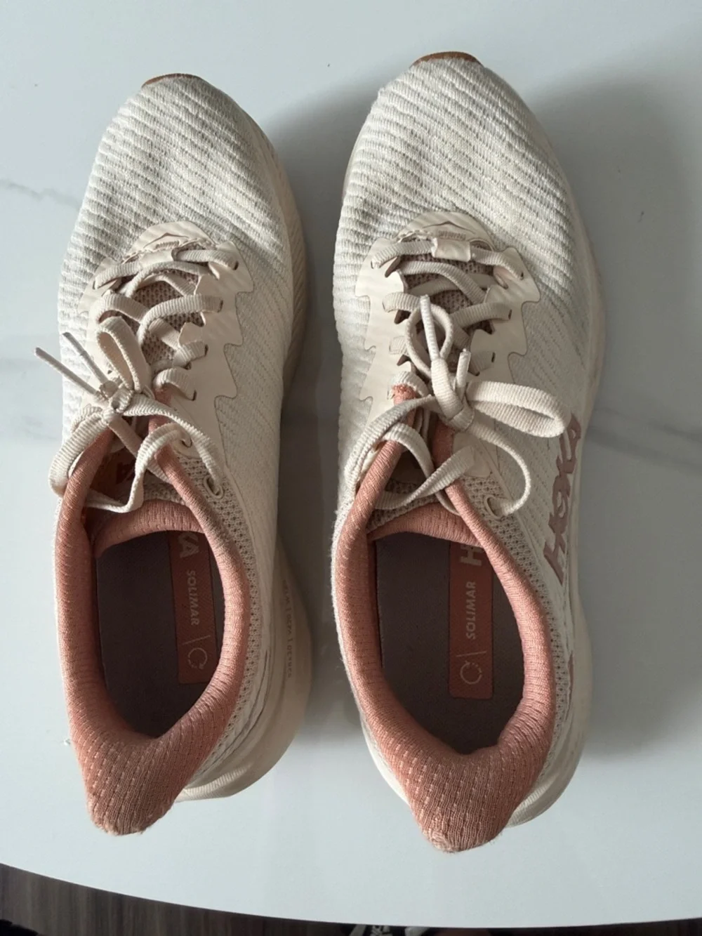 Hoka Women's Running Shoes in Cream and Blush size 8.5 - Picture 8 of 12